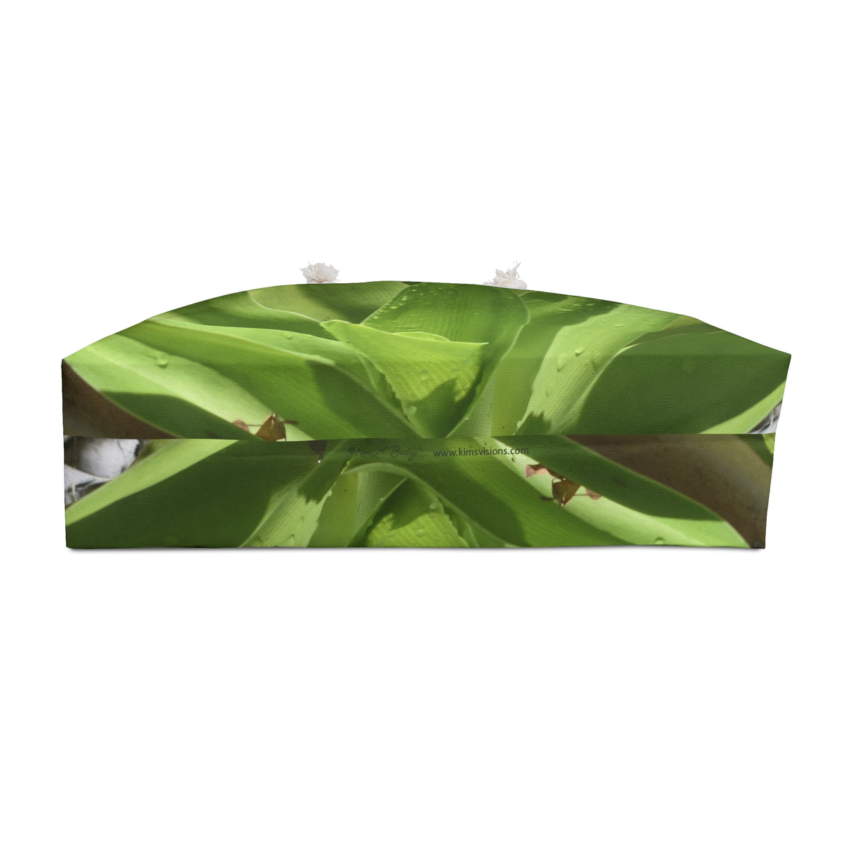 Weekender Bag - Abstract Green Lily Plant with 'Green Leaves' Photograph by Kim A Bailey