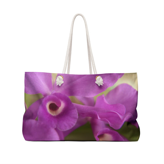 Weekender Tote Bag "Purple Orchids" Print