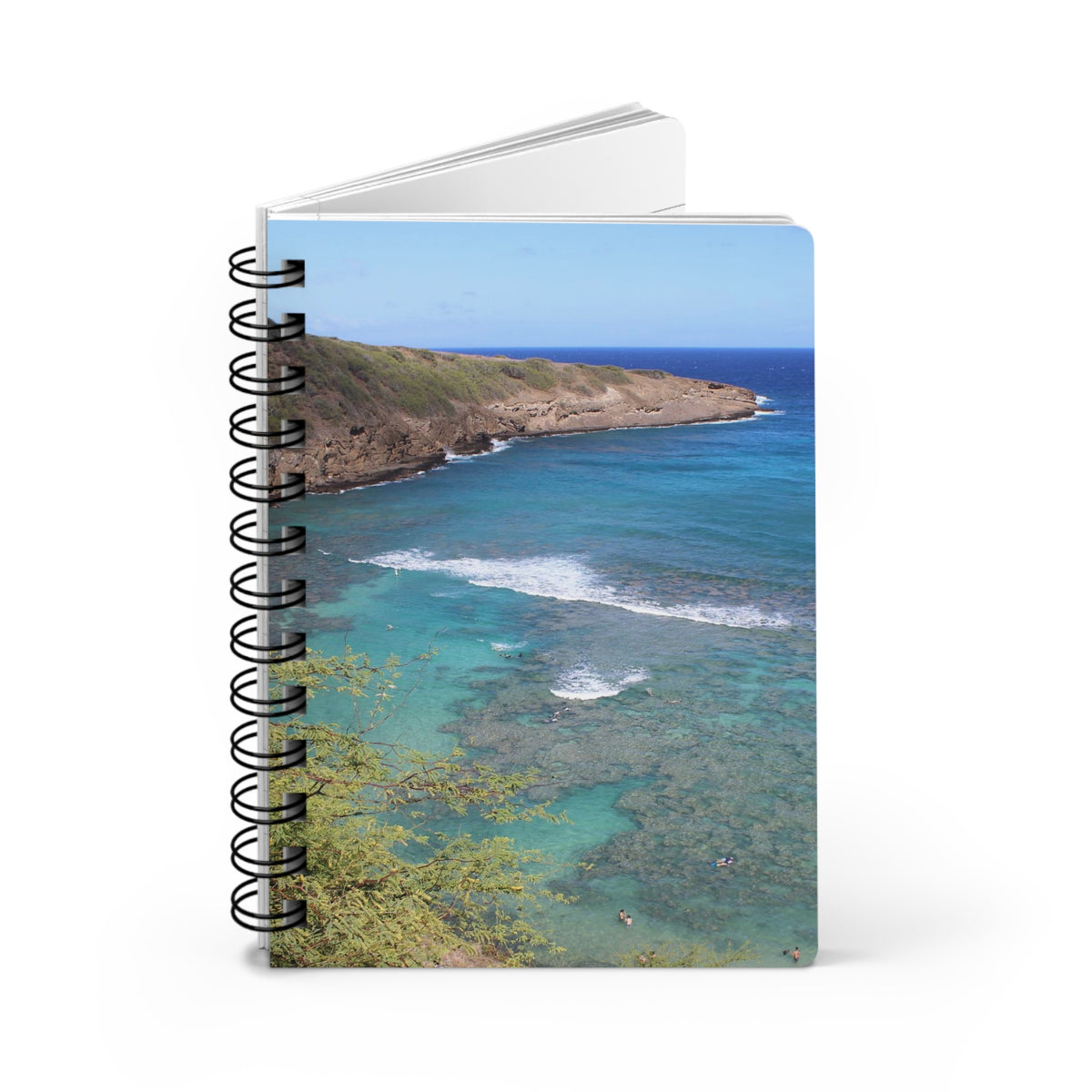 Spiral Notebook - Ruled Line - "Hanauma Bay Surf" by Kim Bailey