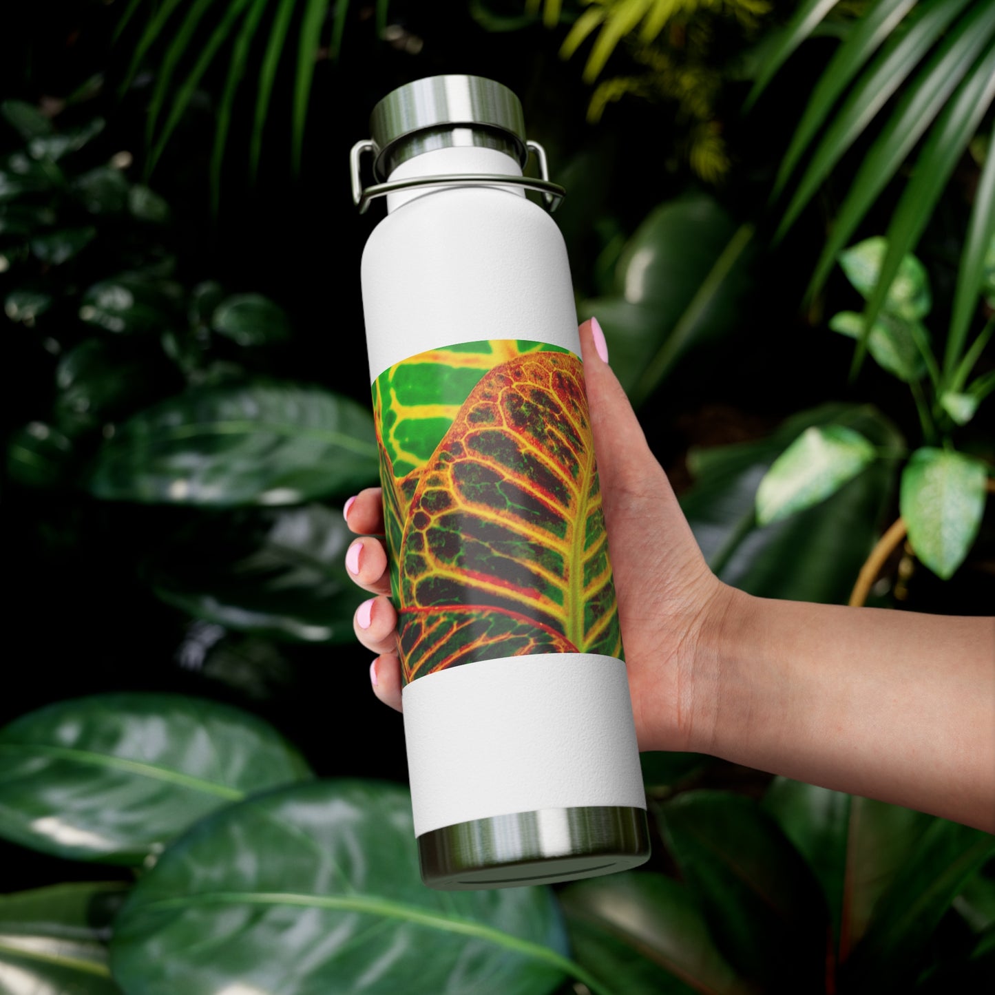 Water Bottle, Copper Vacuum Insulated Bottle, 22 oz "Croton" by Kim A. Bailey