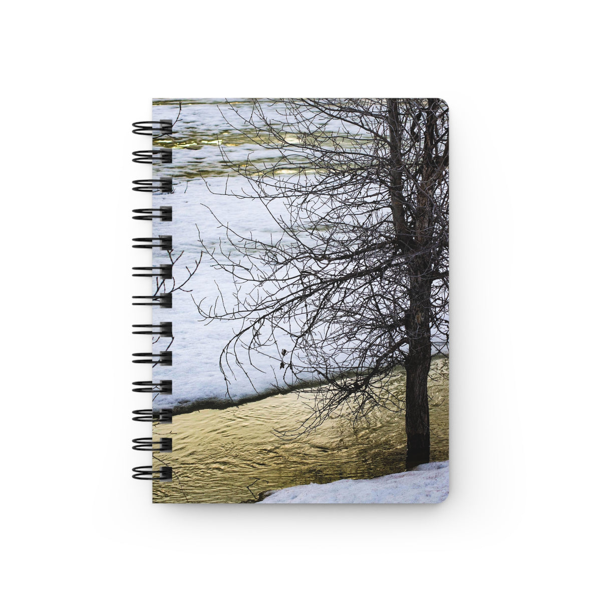 Spiral Notebook - Ruled Line - "Tree is Snow by Yellow River" by Kim Bailey