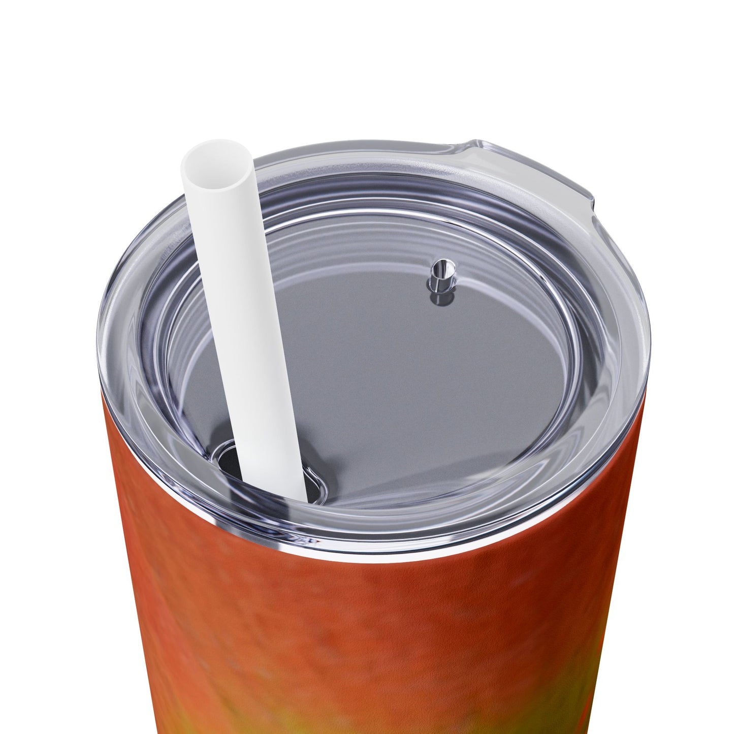 20 oz. Skinny Tumbler with Straw Featuring "Yellow Stamen" Photograph by Kim A. Bailey