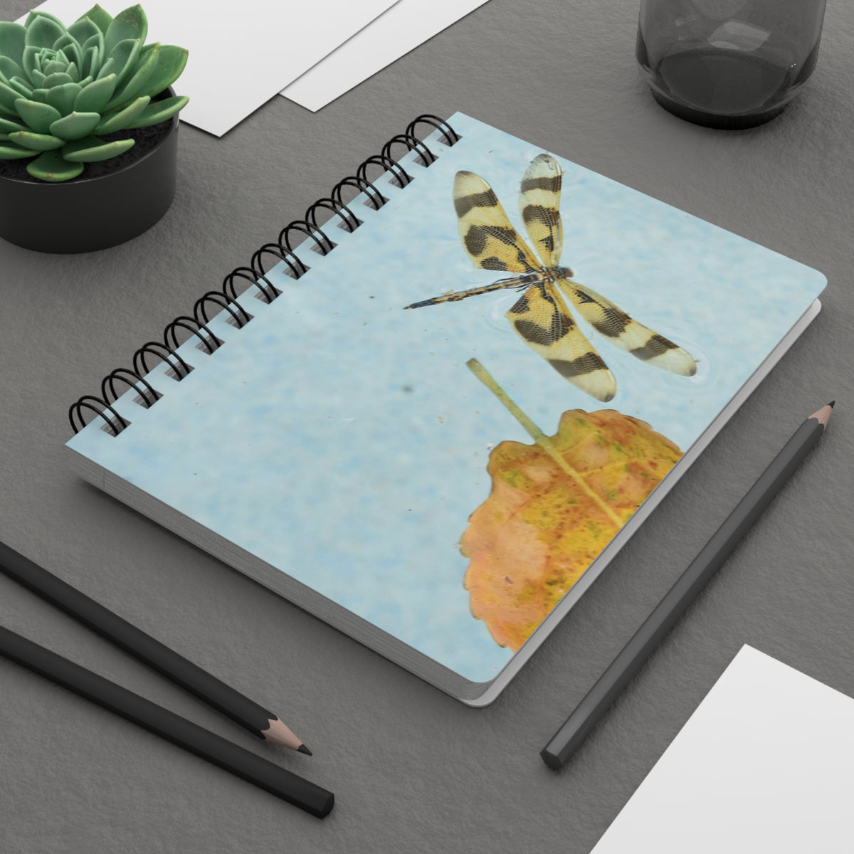 Dragonfly Spiral Journal — Pocket Spiral Bound Notebook