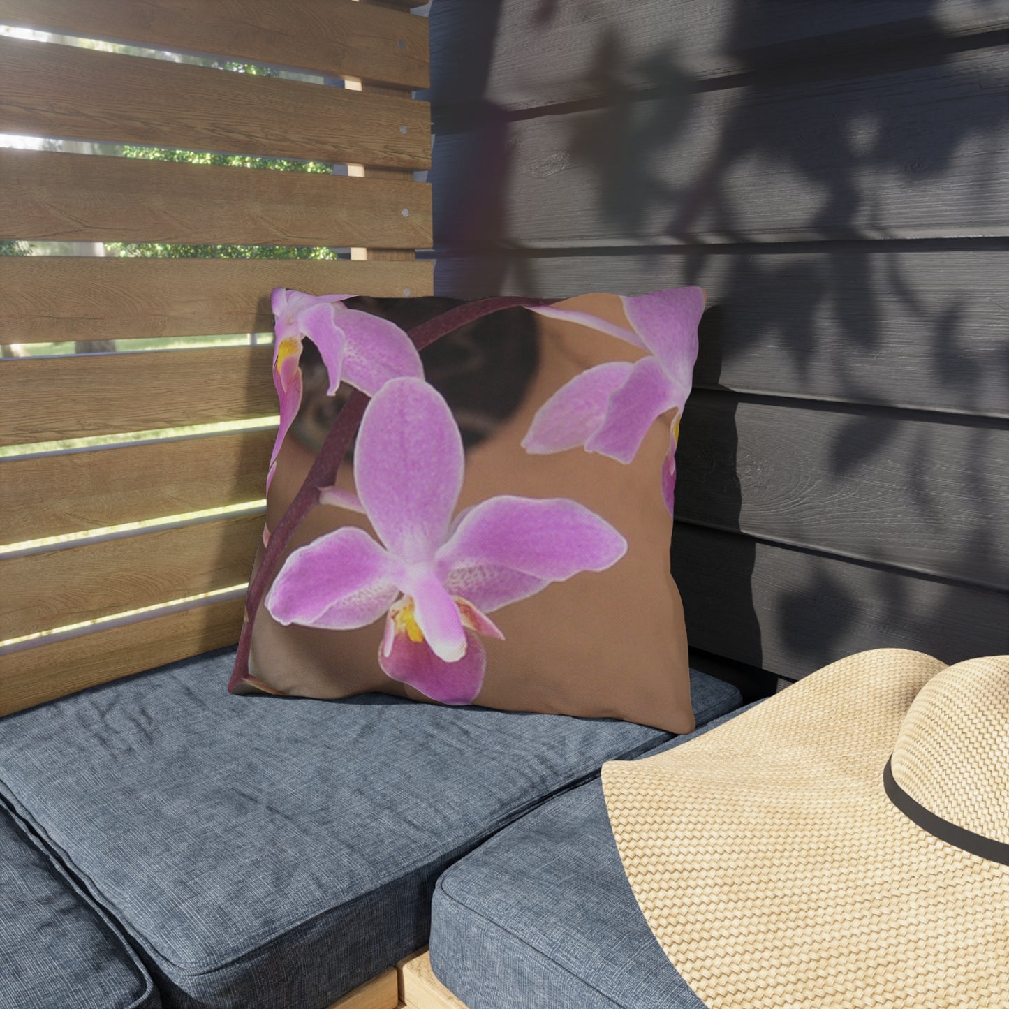 Tiny Purple Orchid Outdoor Pillow by Kim A. Bailey - Choice of 4 sizes