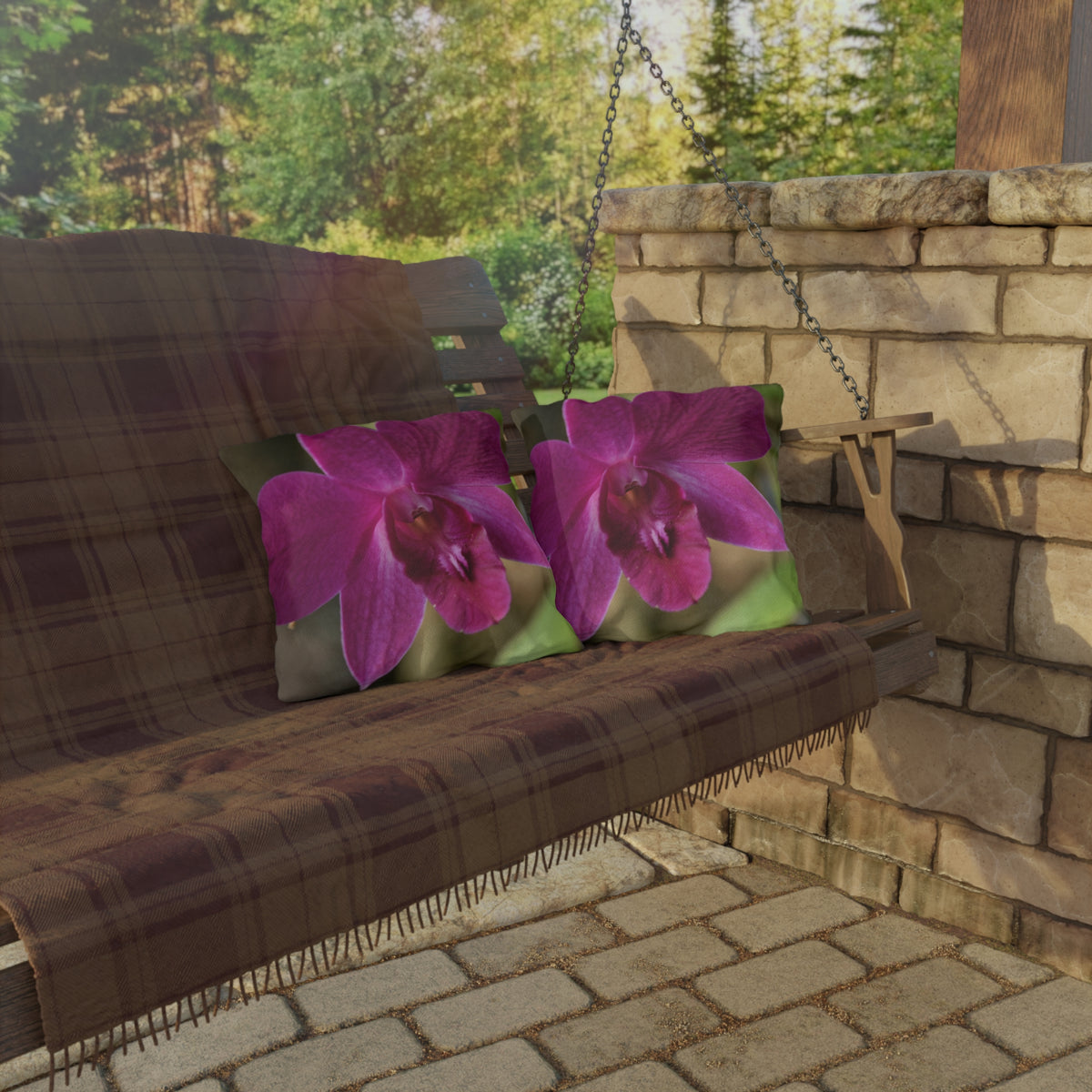 Outdoor Pillow "Purple Orchid" Choice of 4 sizes
