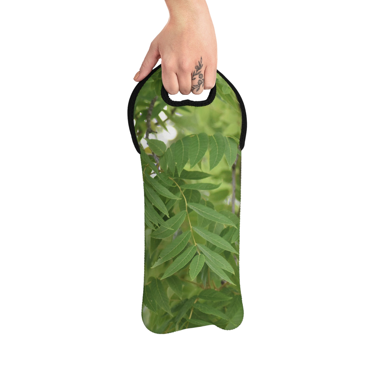 Wine Tote Bag, "Tree Leaves" Photograph by Kim A. Bailey