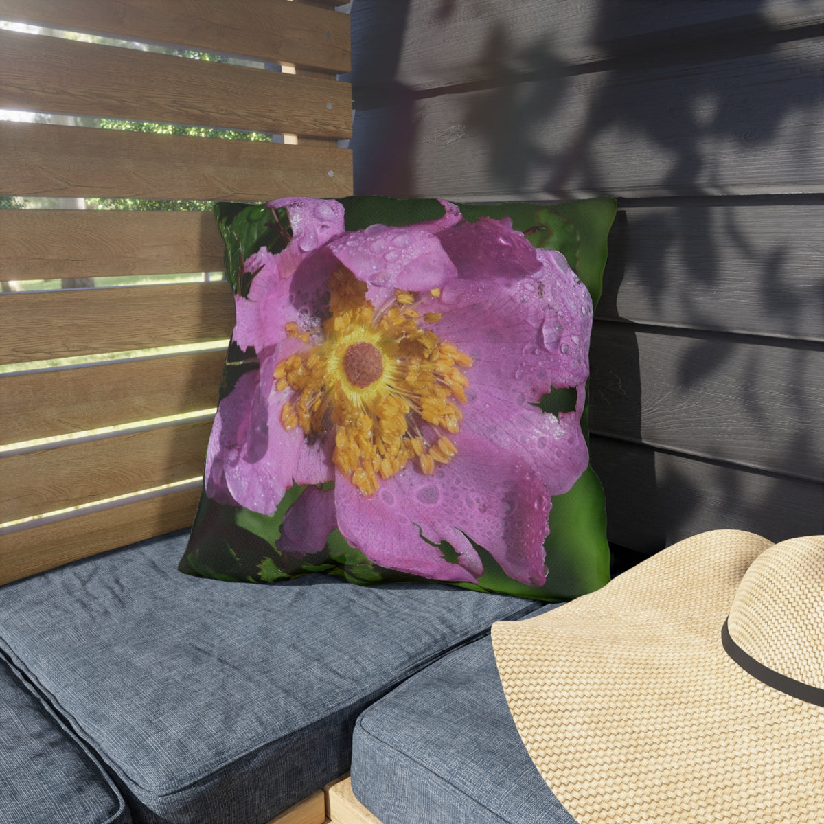 Purple Wildflower Outdoor Pillow by Kim A. Bailey - Choice of 4 sizes