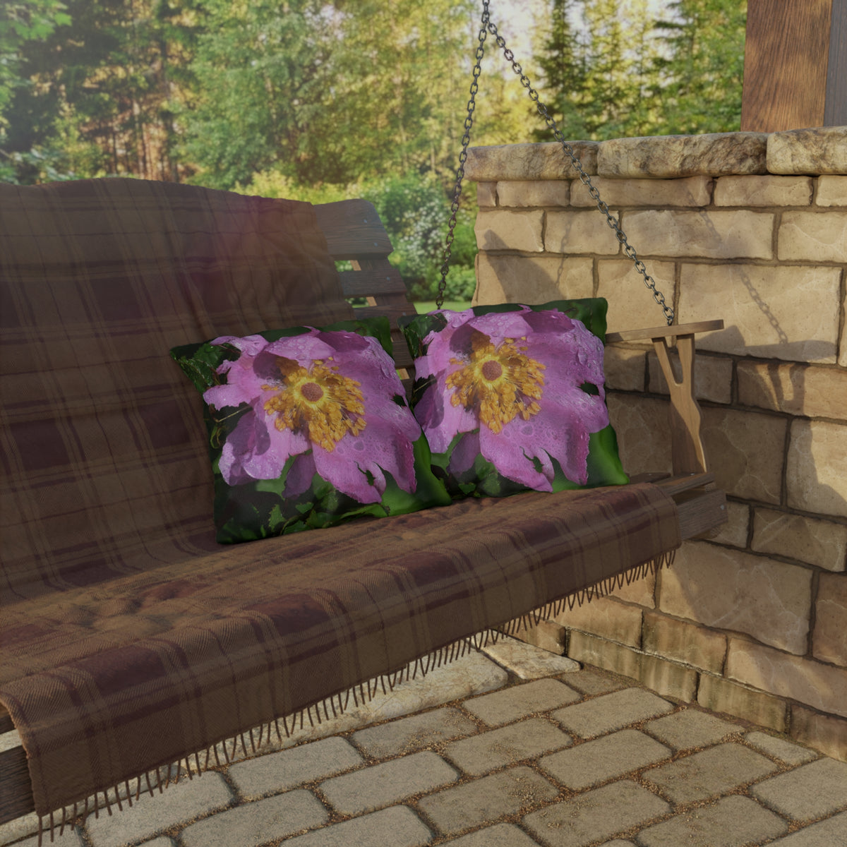 Purple Wildflower Outdoor Pillow by Kim A. Bailey - Choice of 4 sizes