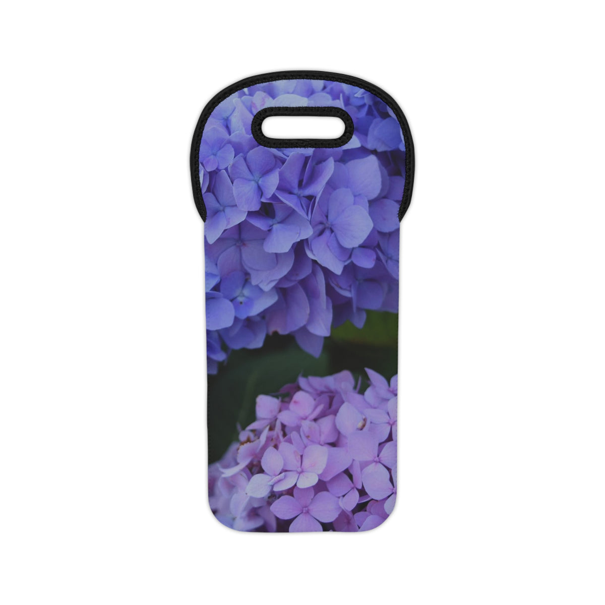 Wine Tote Bag, "Blue Hydrangeas" Photograph by Kim A. Bailey