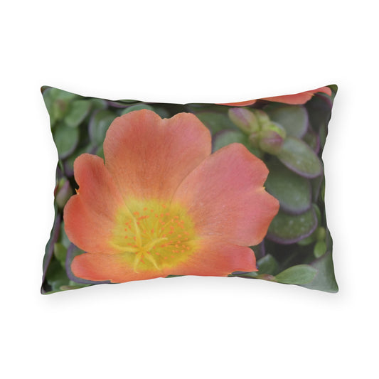 Outdoor Pillow "Orange Flower" Choice of 4 sizes