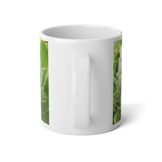 Jumbo Mug, 20 oz "Green Succulent" by Kim A. Bailey