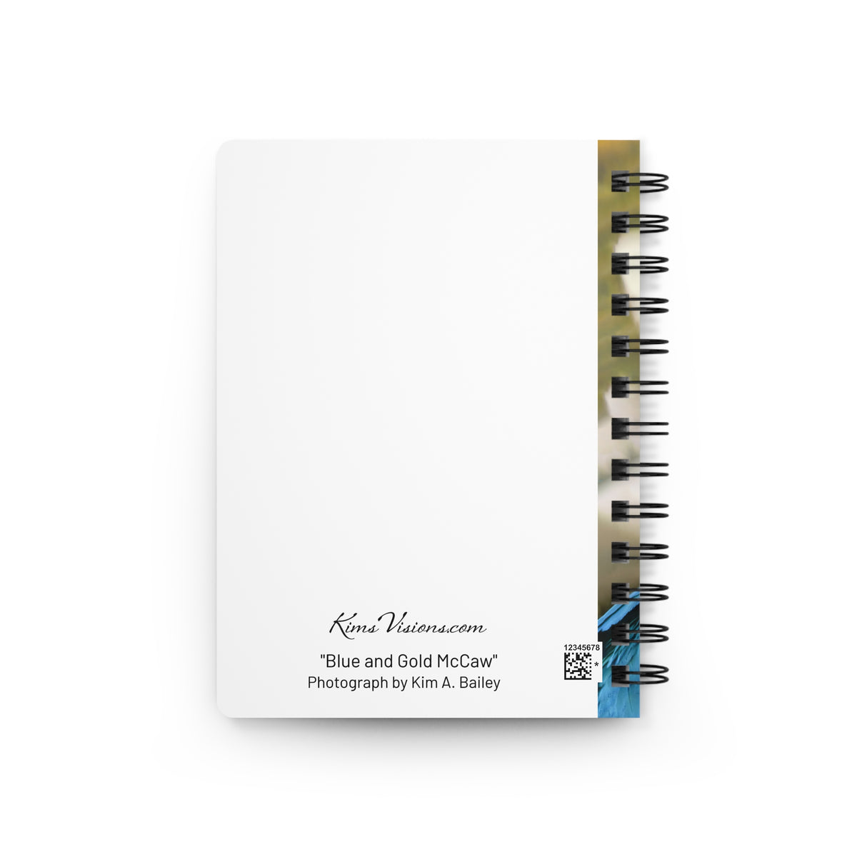 Spiral Notebook - Ruled Line "Blue and Gold McCaw" by Kim A. Bailey