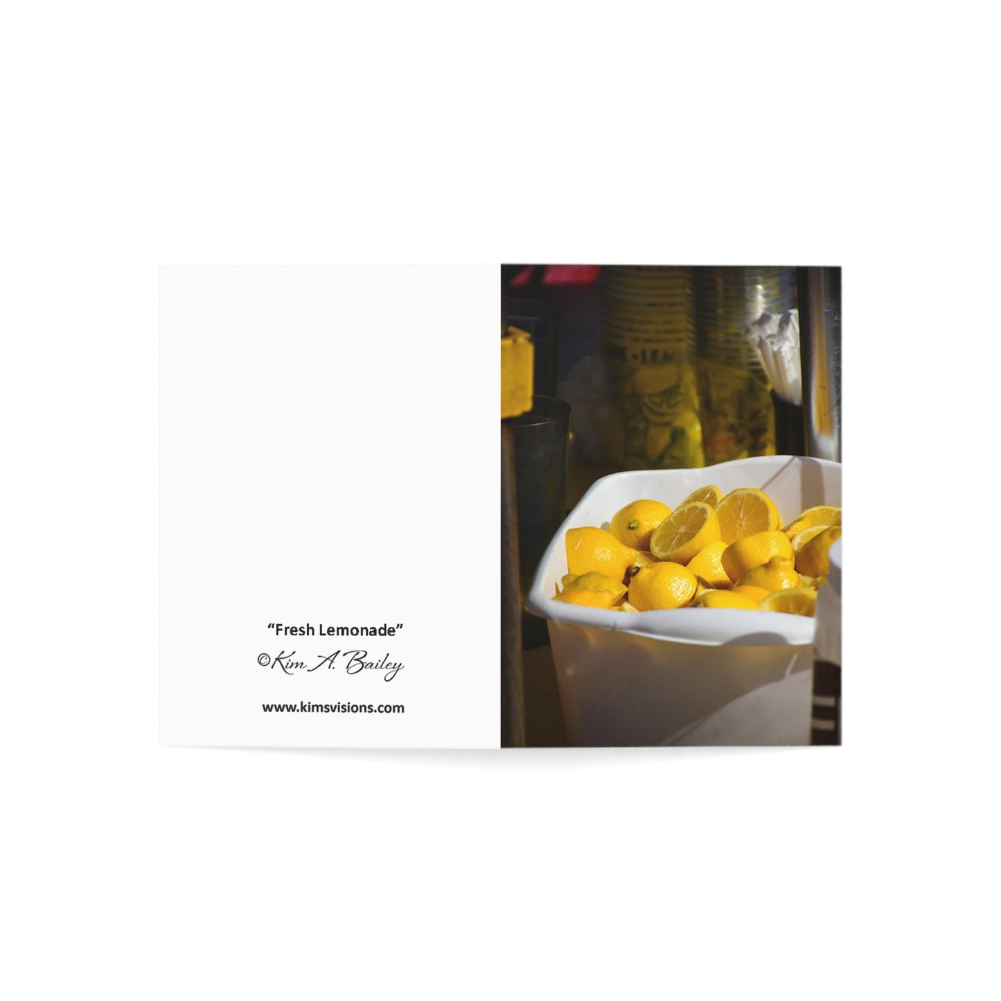 Greeting Cards (1, 10, 30, and 50 pcs.) "Fresh Lemonade" by Kim A. Bailey