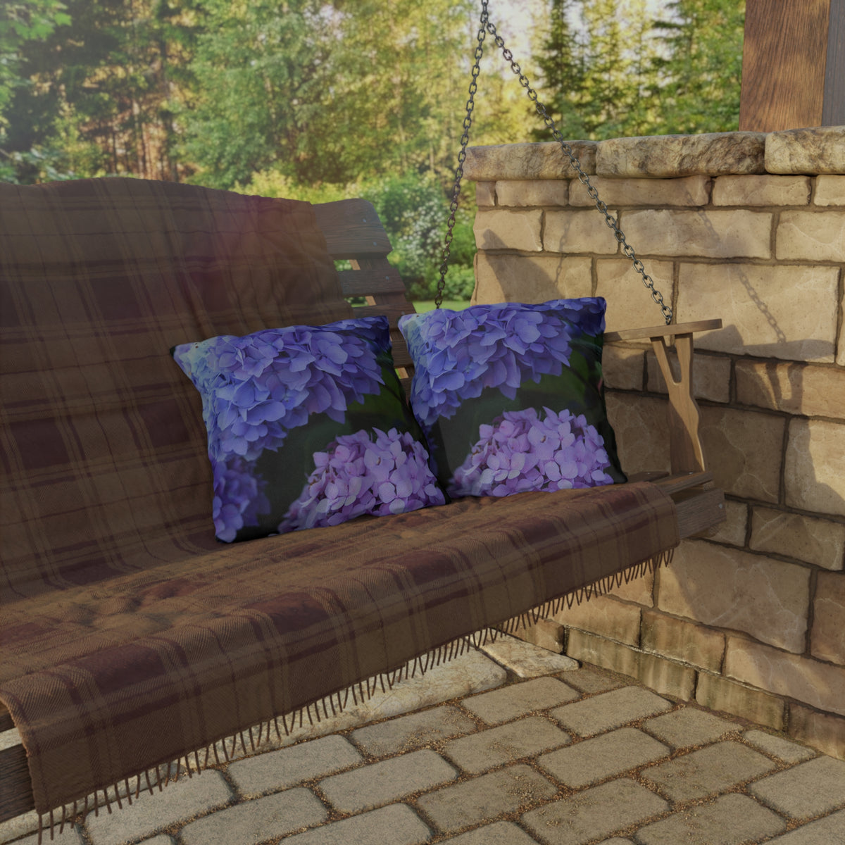 Outdoor Pillow "Hydrangeas" by Kim A. Bailey Choice of 4 sizes