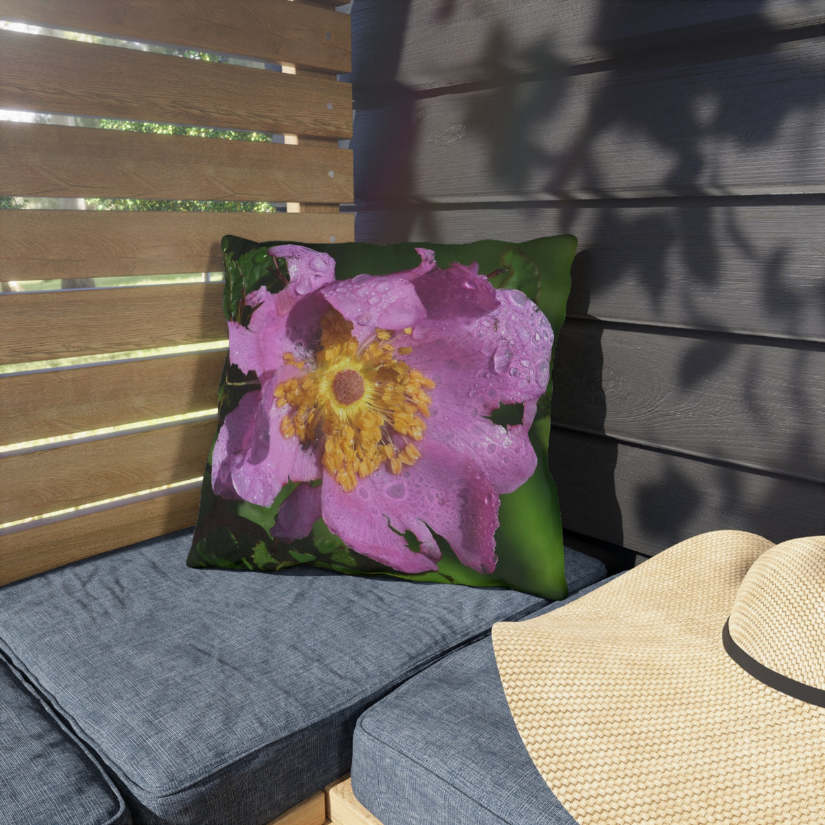 Purple Wildflower Outdoor Pillow by Kim A. Bailey - Choice of 4 sizes