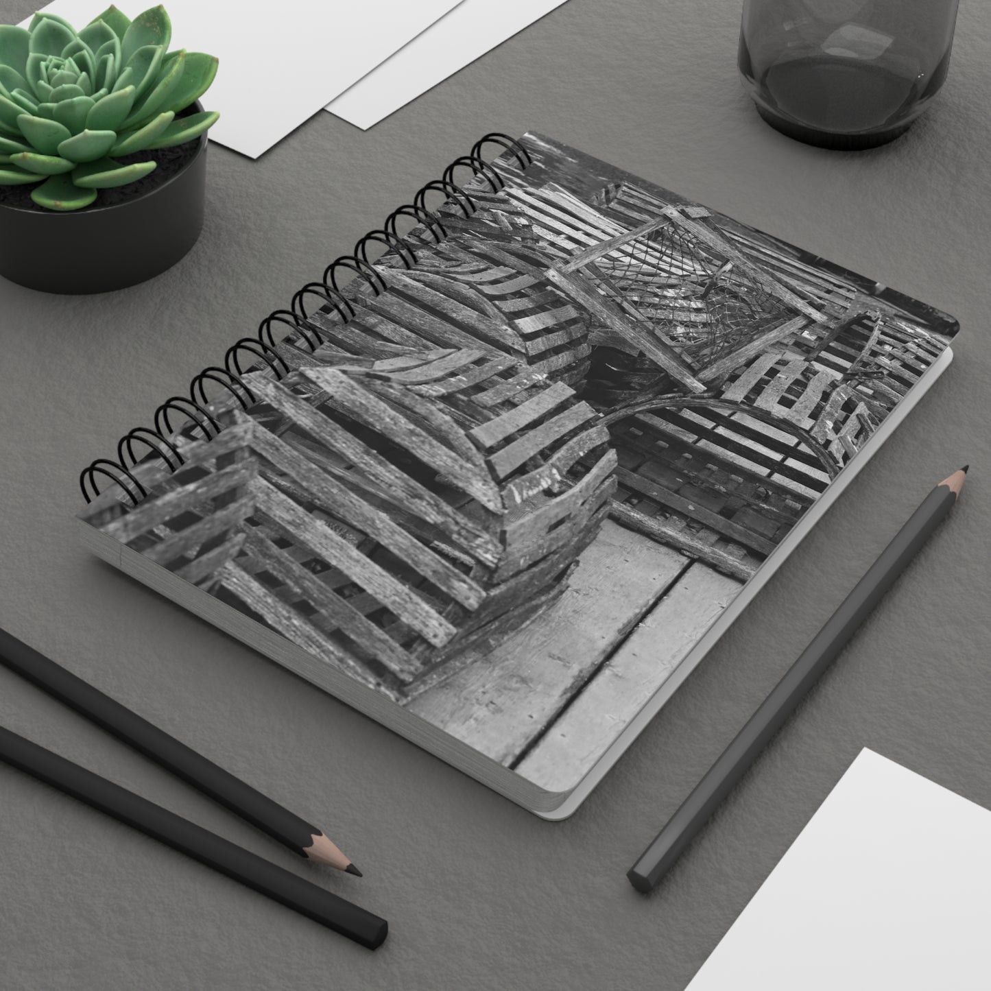 Spiral Notebook - Ruled Line "Lobster Traps" by Kim A. Bailey