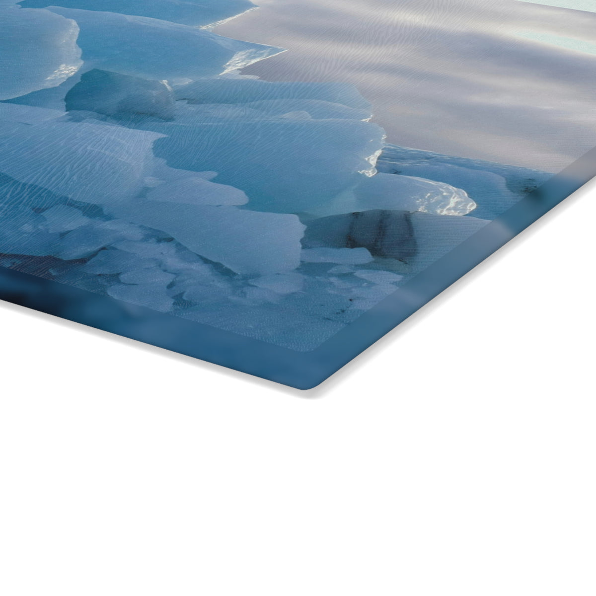 Blue Ice Photo Glass Cutting Board - Arctic Iceberg Kitchen Décor