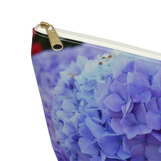 Purple Hydrangea Accessory Pouch | T-Bottom Cosmetic Bag