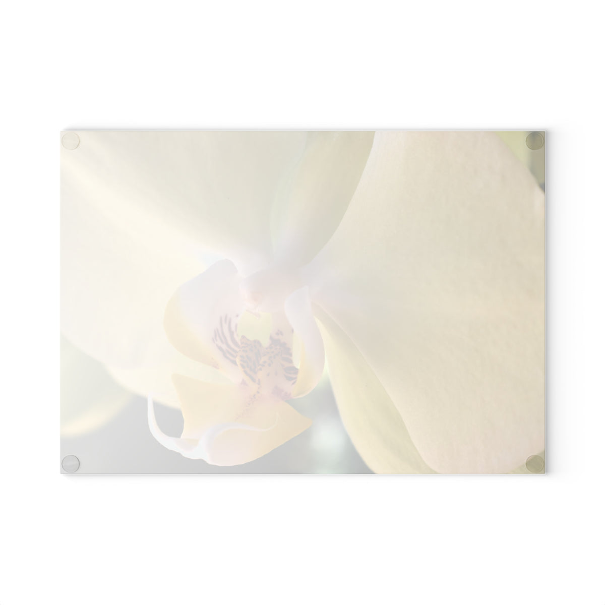 Yellow Orchid Glass Cutting Board - Floral Kitchen Decor
