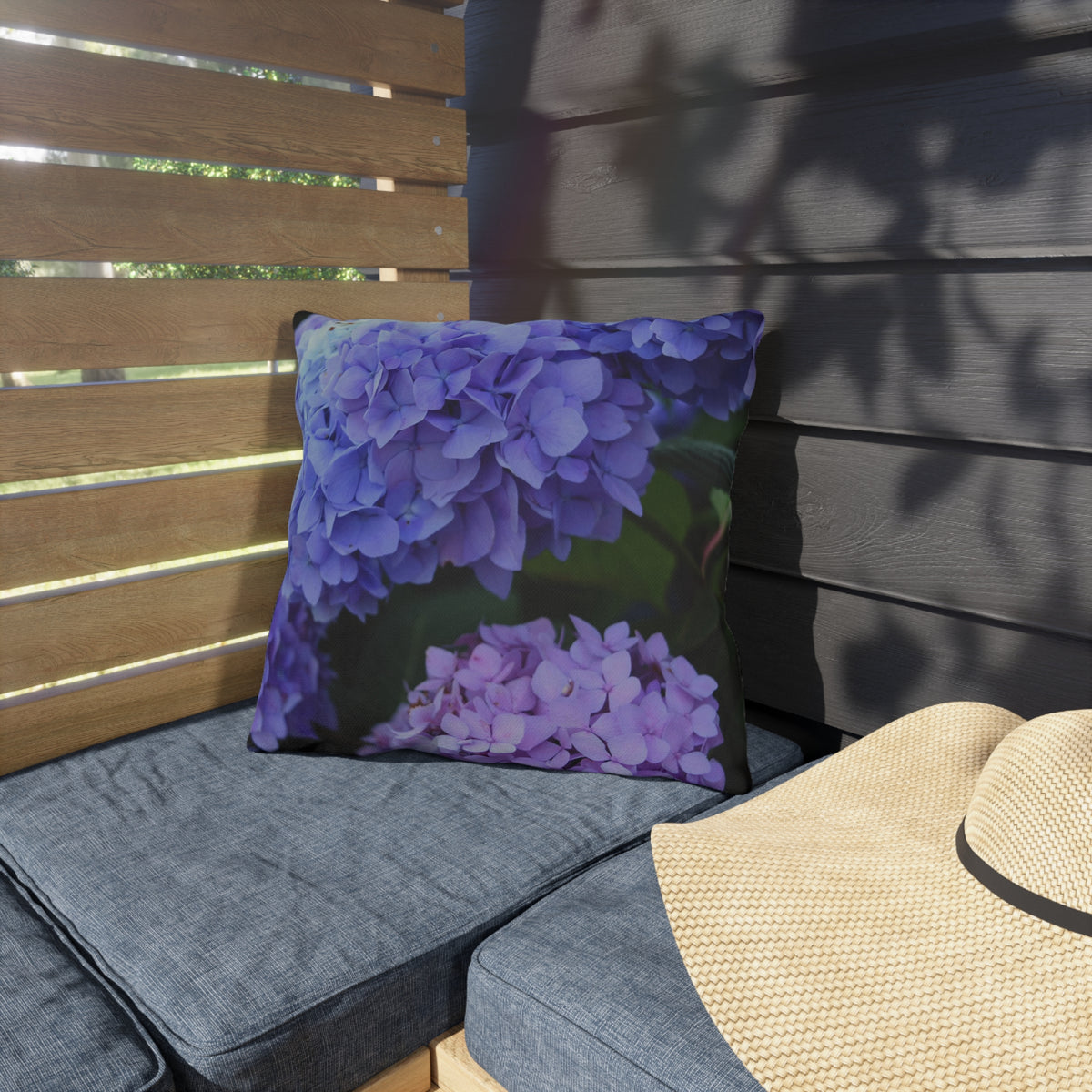 Outdoor Pillow "Hydrangeas" by Kim A. Bailey Choice of 4 sizes
