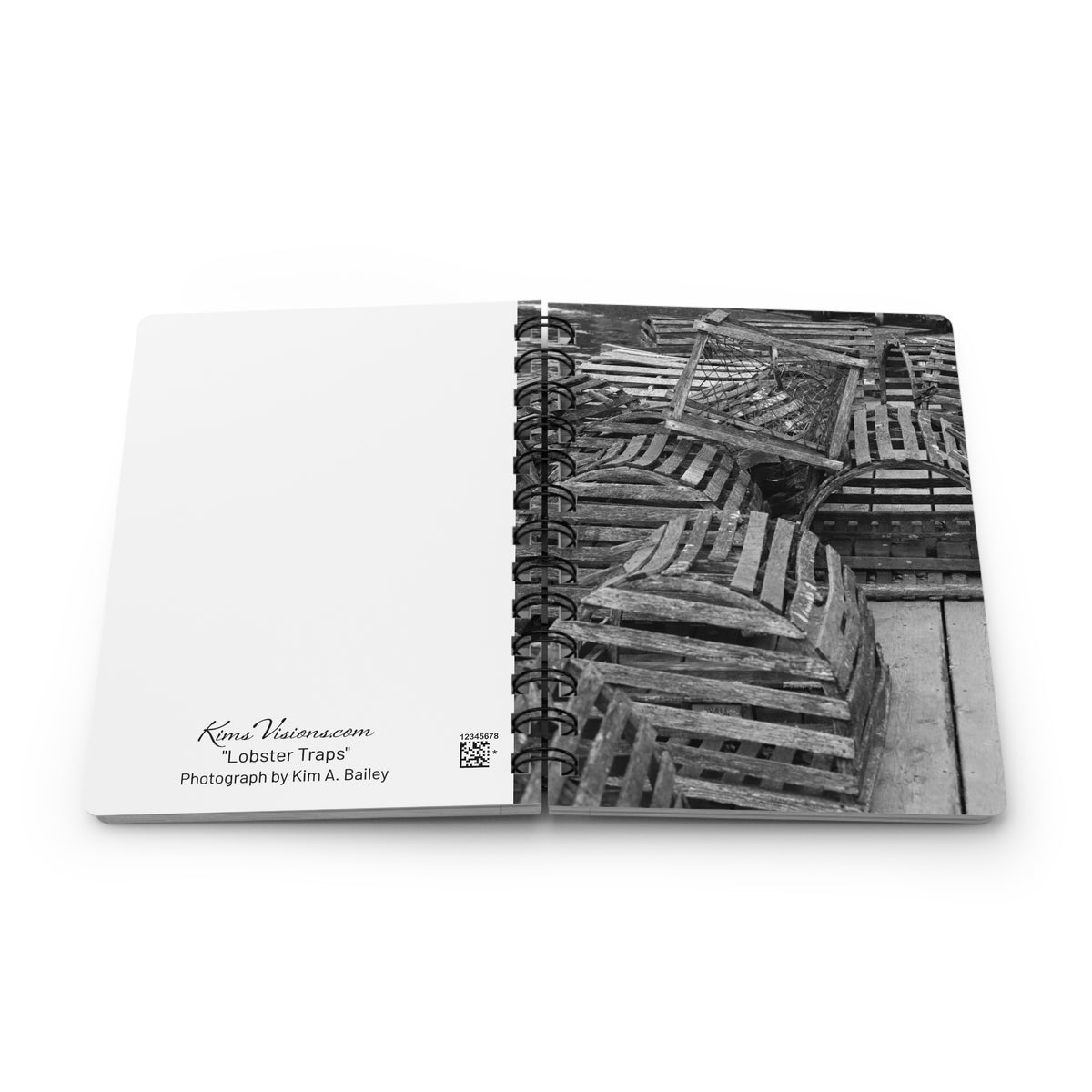 Spiral Notebook - Ruled Line "Lobster Traps" by Kim A. Bailey