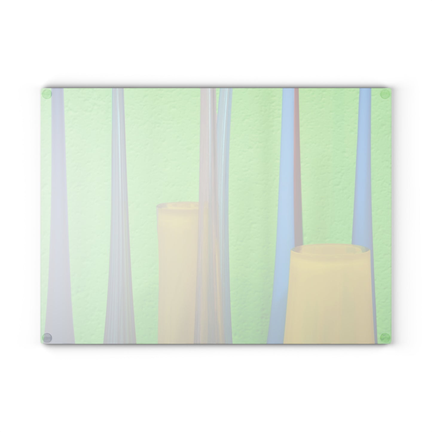 Modern Glass Vases Glass Cutting Board - Abstract Colorful Kitchen Art