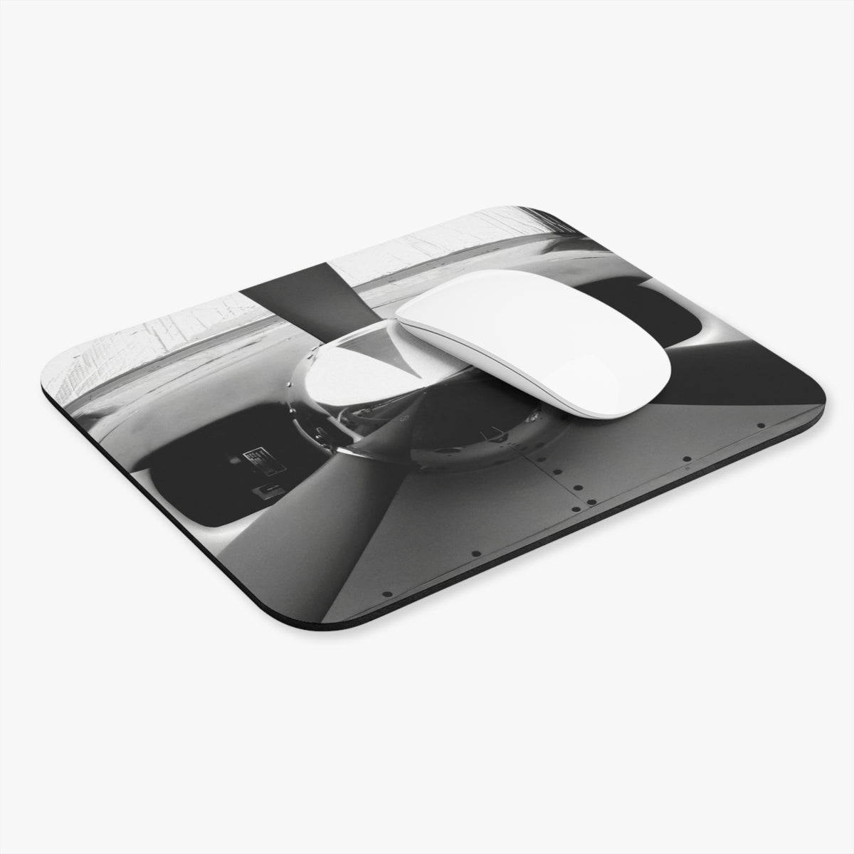 Mouse Pad with Black and White Photograph "Propeller"