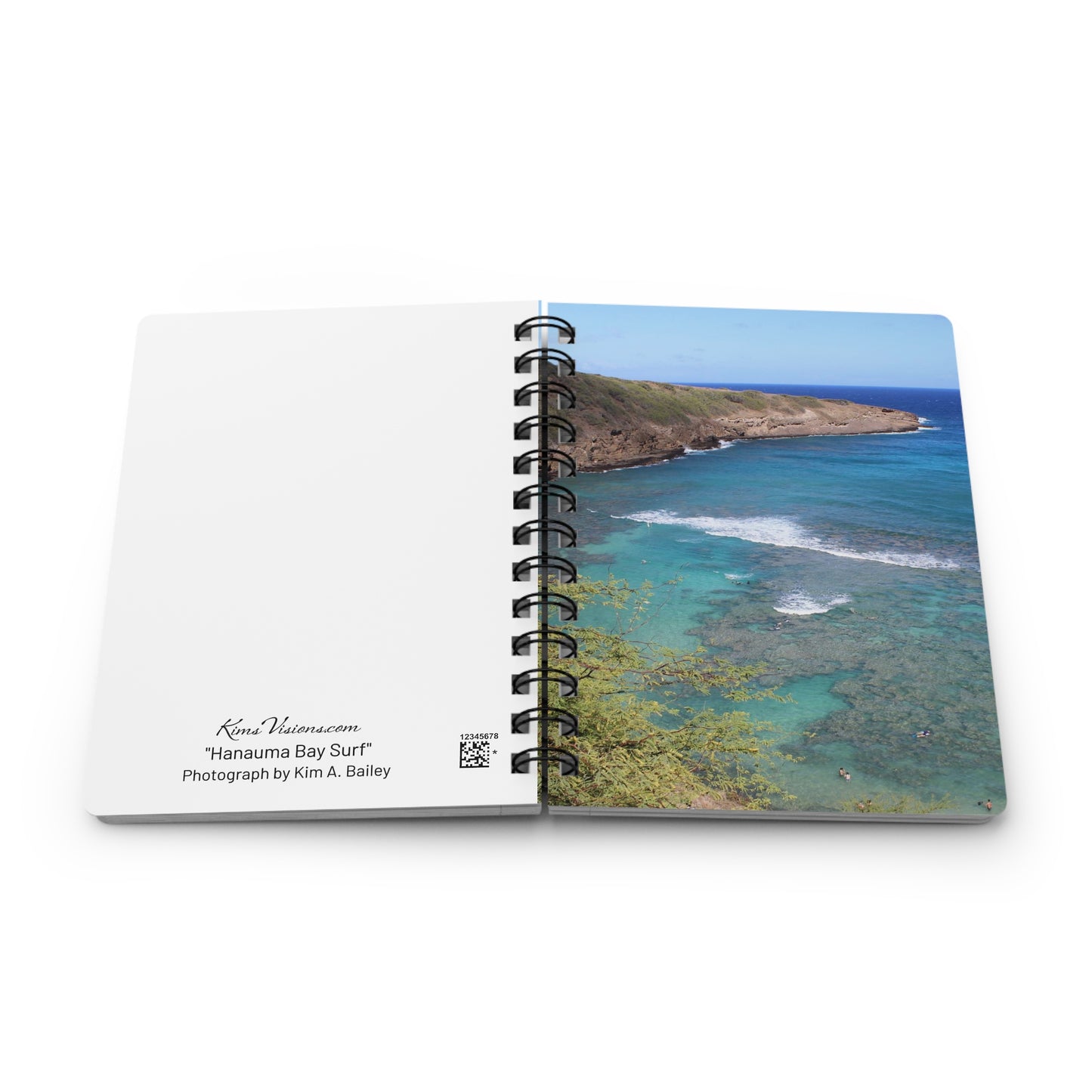 Spiral Notebook - Ruled Line - "Hanauma Bay Surf" by Kim Bailey