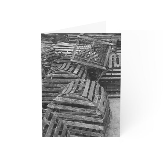 Lobster Traps Blank Greeting Cards, Photograph by Kim A. Bailey