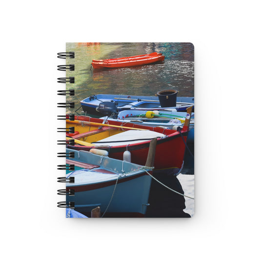 Spiral Notebook - Ruled Line - "Fishing Boats" by Kim Bailey