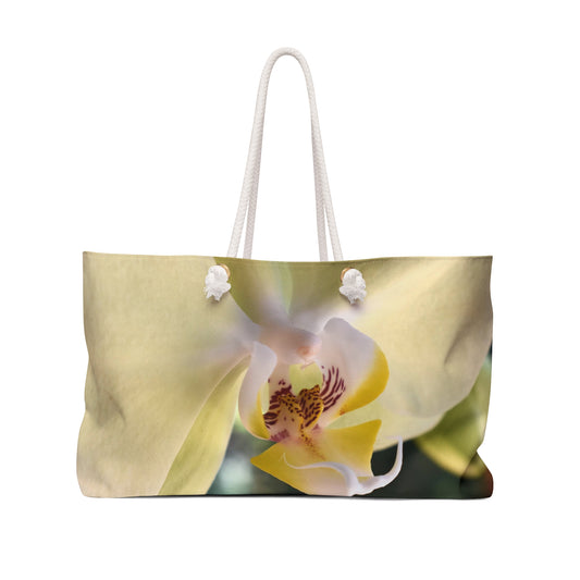 Weekender Tote Bag "Yellow Orchid" by Kim A. Bailey