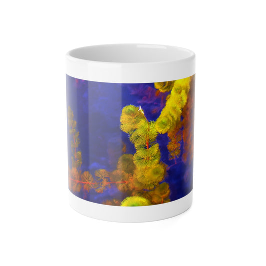 Ceramic Mug, 11 oz "Yellow and Purple" by Kim A. Bailey