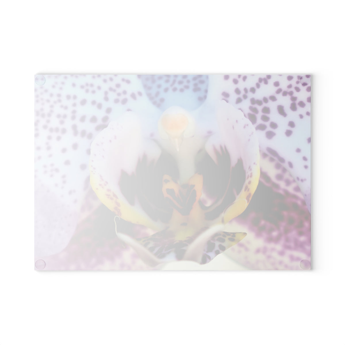 Glass Cutting Board- Purple Orchid - Floral Kitchen Decor
