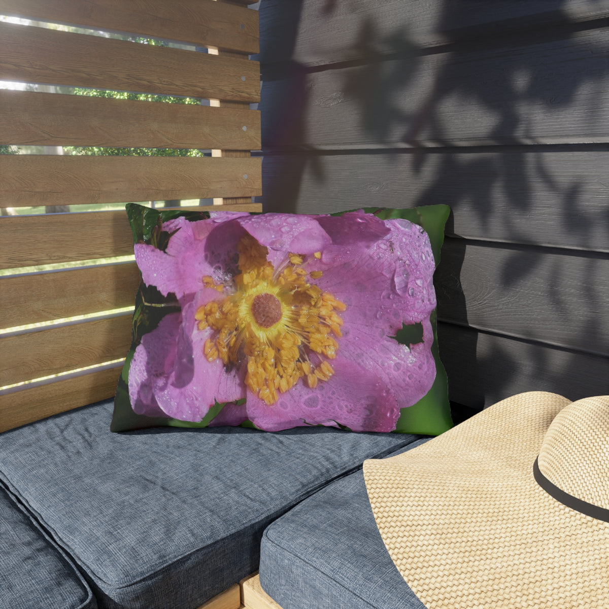 Purple Wildflower Outdoor Pillow by Kim A. Bailey - Choice of 4 sizes