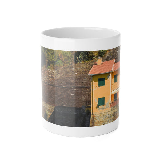 White Ceramic Mug, 11 oz "House on the Hill" by Kim A. Bailey