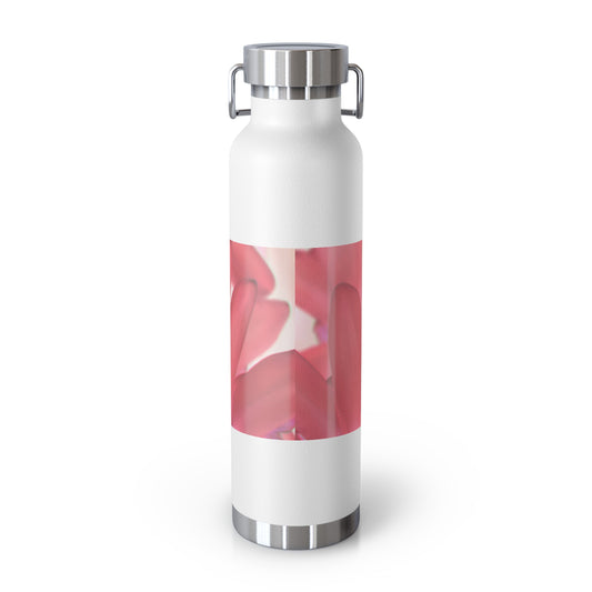 Water Bottle, Stainless-Steel Copper Vacuum Insulated, 22 oz "Pink Tinted Orchids" by Kim A. Bailey