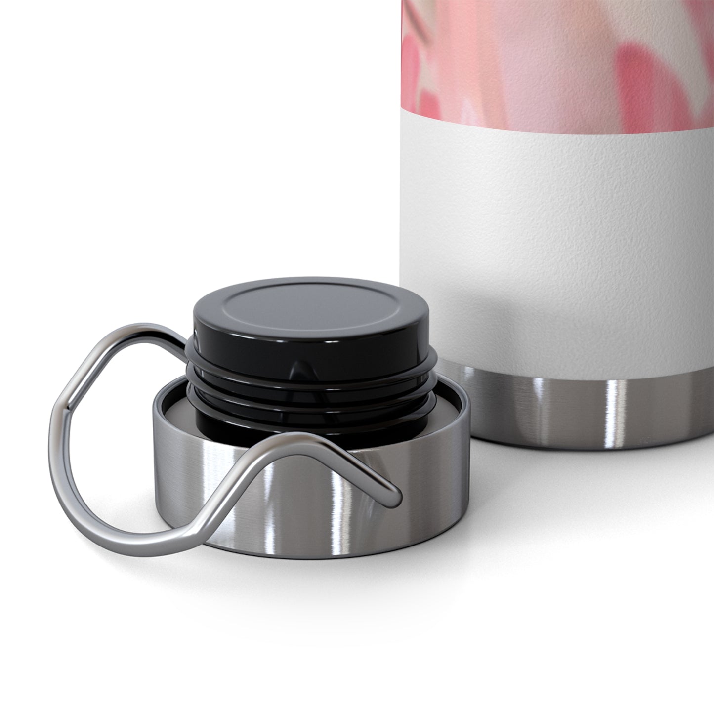 Water Bottle, Stainless-Steel Copper Vacuum Insulated, 22 oz "Pink Tinted Orchids" by Kim A. Bailey