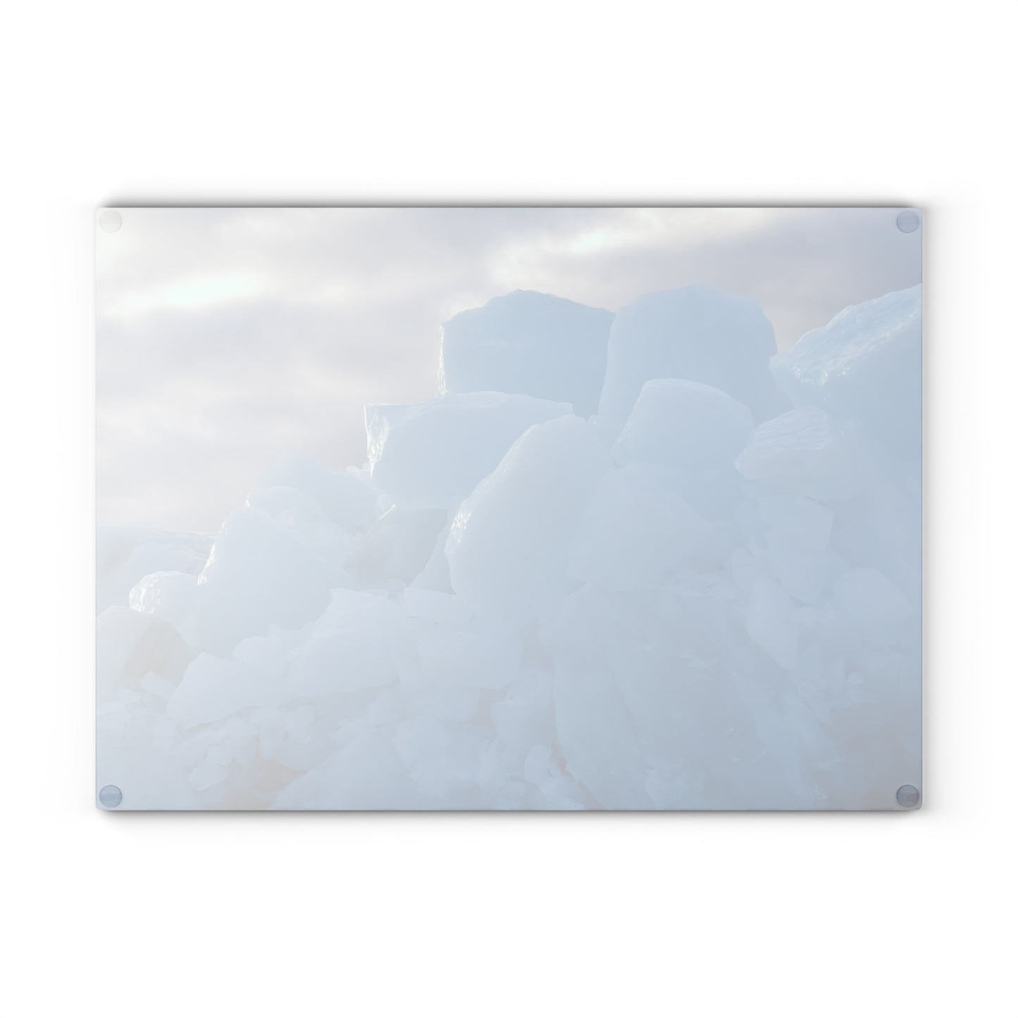 Blue Ice Photo Glass Cutting Board - Arctic Iceberg Kitchen Décor