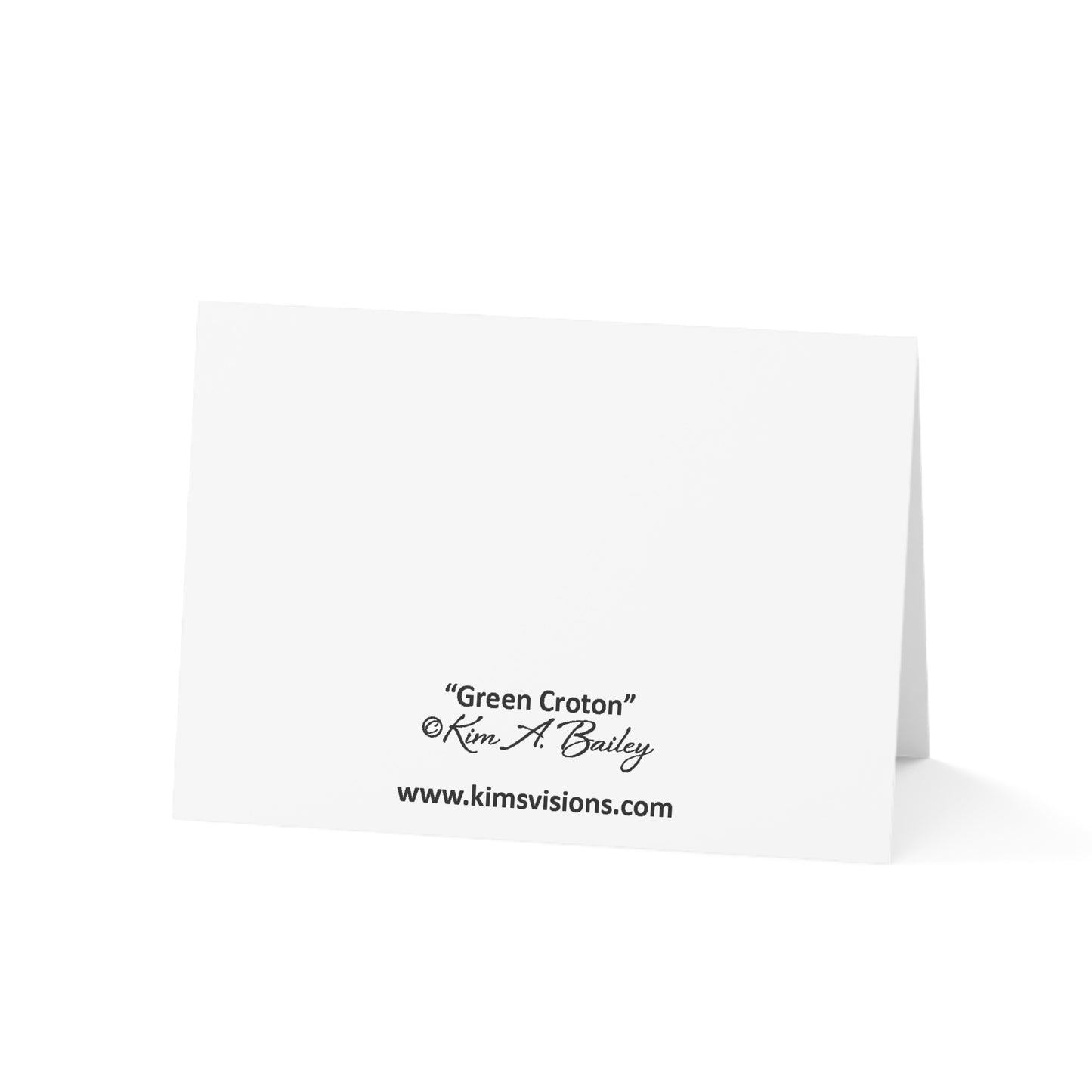 Blank Note Cards, "Green Croton" Photograph by Kim A. Bailey (1, 10, 30, or 50 pcs.)