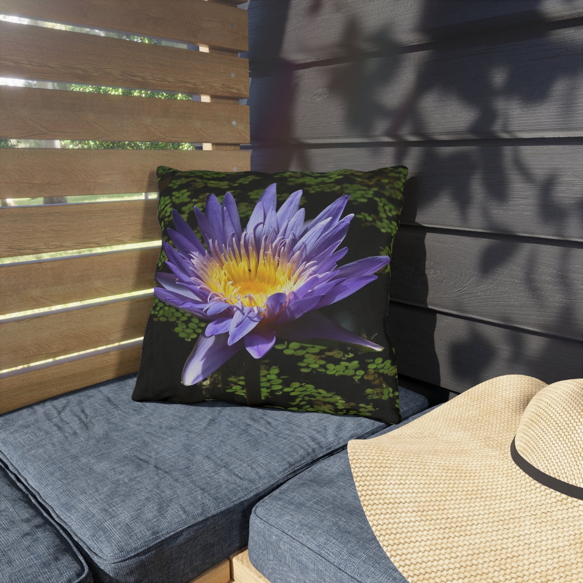 Water Lily Outdoor Pillow by Kim A. Bailey - Choice of 4 sizes