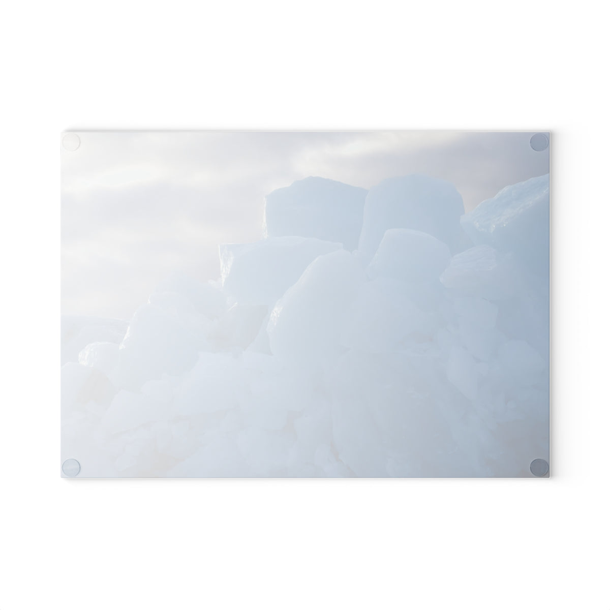 Blue Ice Photo Glass Cutting Board - Arctic Iceberg Kitchen Décor