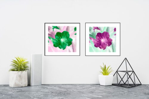 Green Petunia (Customizable) Square Framed Photo image 2