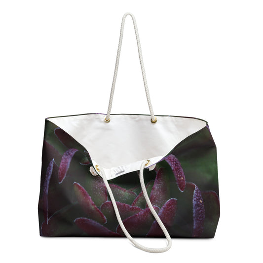 Weekender Bag Dark Succulent Photograph by Kim A Bailey