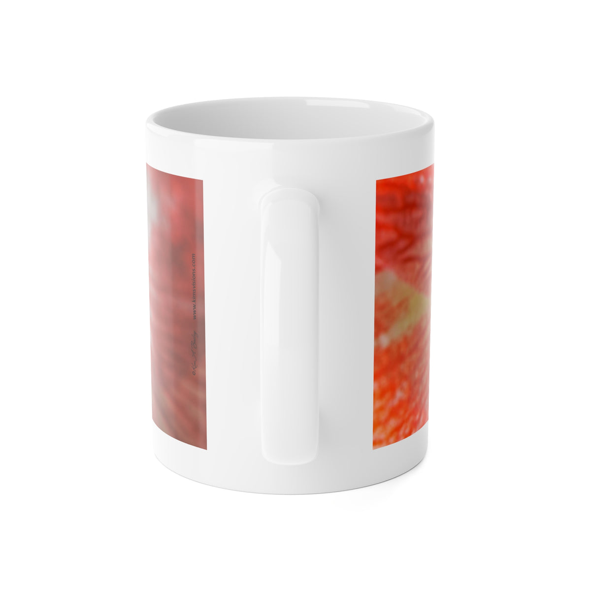 White Ceramic Mug, 11 oz "Amaryllis" by Kim A. Bailey