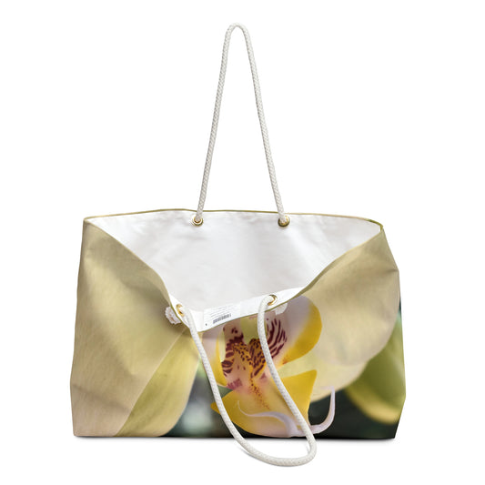 Weekender Tote Bag "Yellow Orchid" by Kim A. Bailey