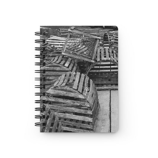 Spiral Notebook - Ruled Line "Lobster Traps" by Kim A. Bailey
