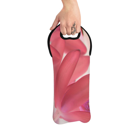Wine Tote Bag, "Pink Tinted Orchid" Photograph by Kim A. Bailey