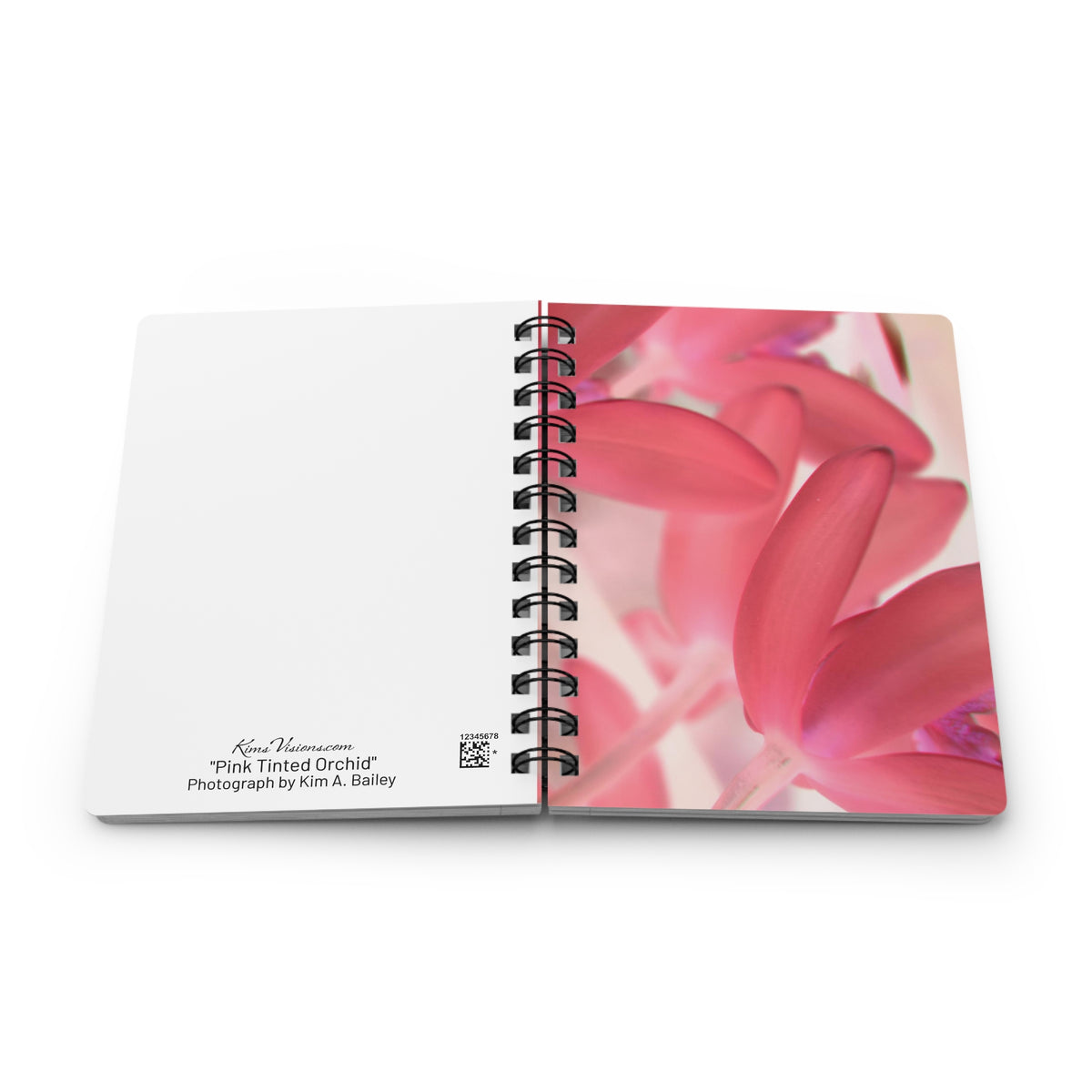 Pink Spiral-Bound Journal — Floral Notebook for Notes & Journaling