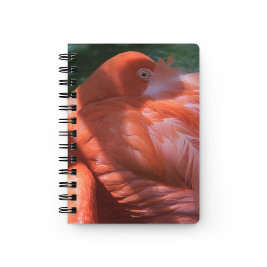 Pink Bird Spiral Bound Journal — Floral Avian Notebook for Notes & Journaling
