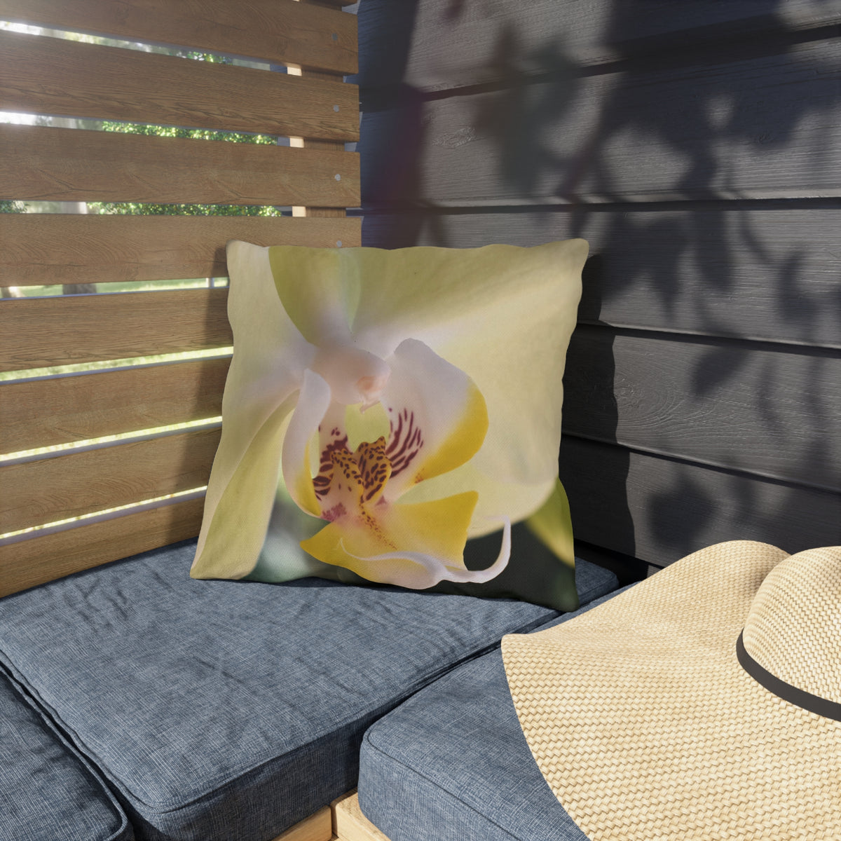 Outdoor Pillow "Green Phalaenopsis Orchid" Choice of 4 sizes